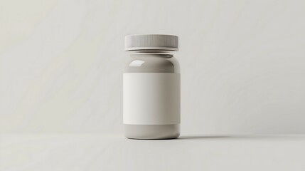 Mockup of a cylindrical jar with a lid on a blank background.
