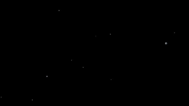 Realistic Falling white Snowflakes overlay Looped animation video style background with alpha channel