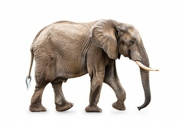 Obraz premium a real elephant with white background 