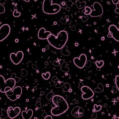 seamless pattern with hearts