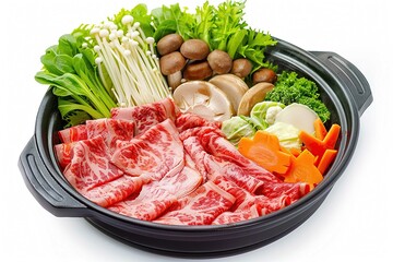 Shabu-Shabu, isolated on white