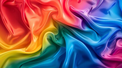 Obraz premium Bright rainbow colors wavy design celebrating LGBT pride month