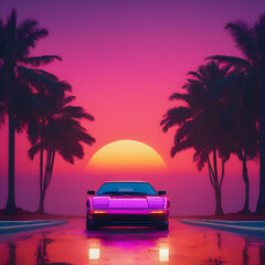 sunset on the beach