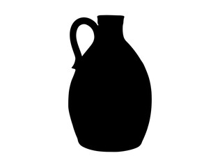 Vintage whisky bottle silhouette vector art