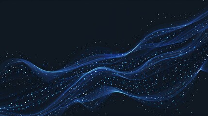 Data movement, pattern, blue color, flat illustration, black background