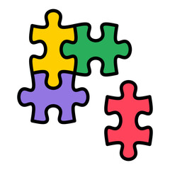 Fototapeta premium Puzzle Icon
