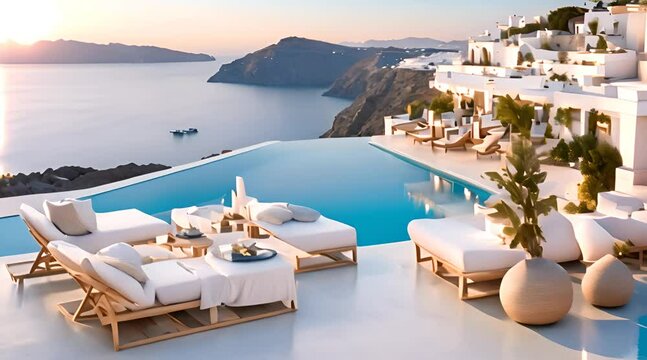 Island Escapes: Capturing the Allure of Santorini's Outdoor Living