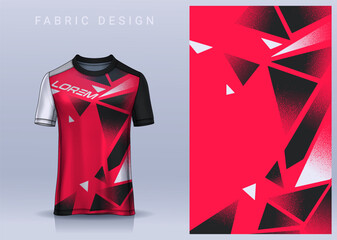 Fabric textile design for Sport t-shirt, Soccer jersey mockup for football club. uniform front view.	
