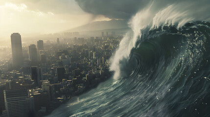 The Impending Tsunami: A Graphic Depiction of Nature's Fury