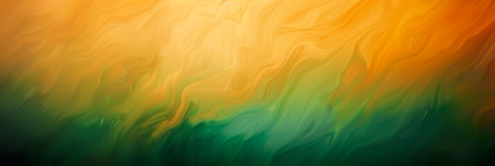soothing horizontal gradient of saffron and emerald green, ideal for an elegant abstract background