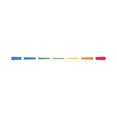 Colorful dashed line