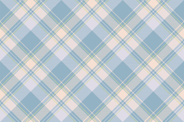 Tartan plaid background, diagonal check seamless pattern. Vector fabric texture for textile print, wrapping paper, gift card, wallpaper.