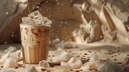 A cup of iced latte