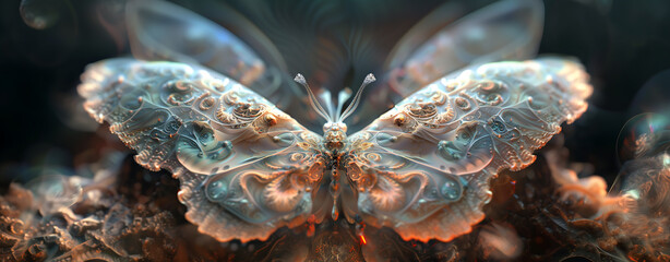 close up of fantastic butterfly - obrazy, fototapety, plakaty