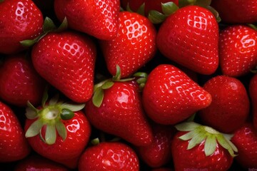 Fresh strawberries background. Endless