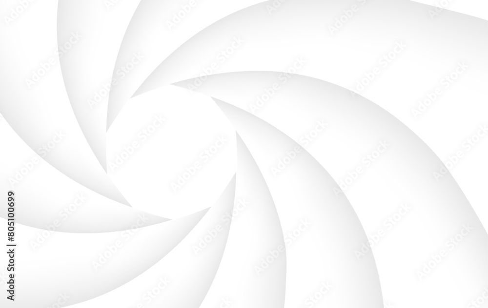 Poster background with camera lens shutter, white gray abstract technology design.