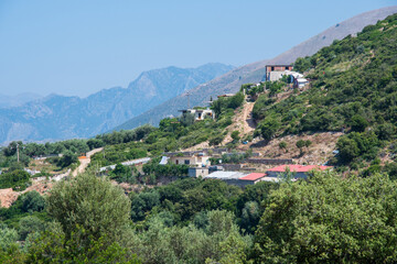 Mountain village in south Albania - 805101443