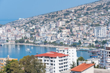 Beautiful city of Sarande in south Albania - 805101444