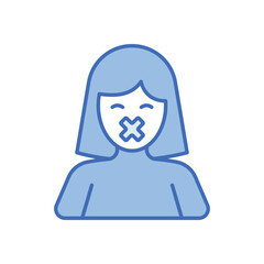 Female Silent Protest vector icon