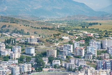 View over city of Gjirokastra in albania - 805101634