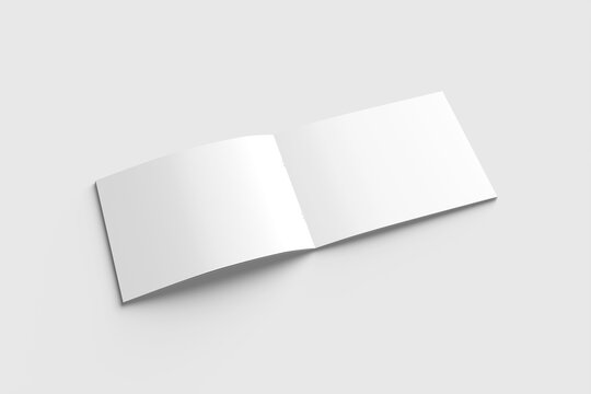 3d rendering landscape magazine blank mockup