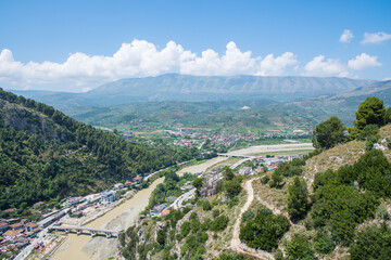 View over the city of Berat in Albania - 805101896