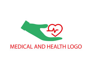 Health and  medical logo vector and illustration.
