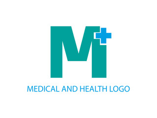 Health and  medical logo vector and illustration.