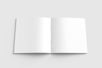 Square mockup for brochure or magazine blank with grey background