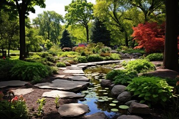 Matthaei Botanical Gardens, USA: A serene scene from the University of Michigan's botanical gardens.