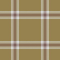 Plaid seamless pattern. Check fabric texture. Vector textile print.