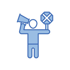 Protestor vector icon