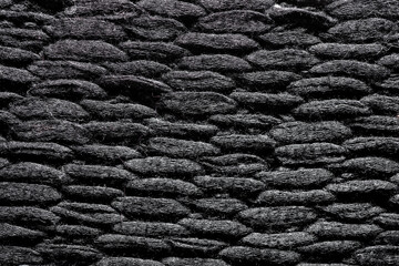 Close-up of a black wool fabric