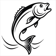 Vector fish vector art, graphics fish . vintage illustration fish clipart, vector fishs flat style artwork design