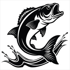 Vector fish vector art, graphics fish . vintage illustration fish clipart, vector fish flat style artwork design