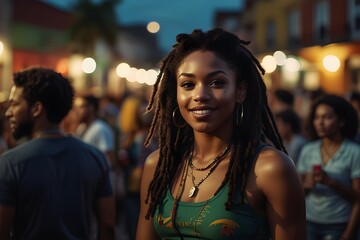 Vibrant Street Party with Live Reggae Music and Dancing for International Reggae Day