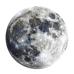 Full Moon isolated on transparent background Generative Ai.