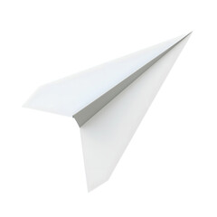 handmade white paper plane isolated on transparent background Generative Ai.