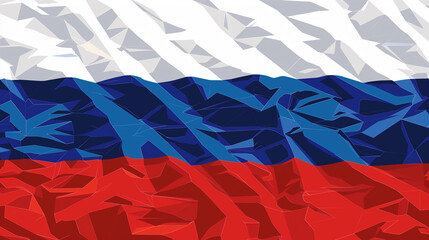 the tricolor of the Russian Federation, a crumpled white-blue-red flag on the entire image as a background