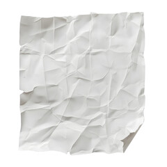 ripped white paper sheet isolated on transparent background Generative Ai.