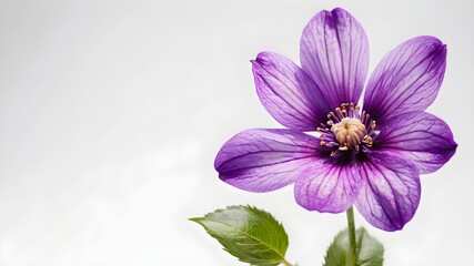 purple flower on a white background