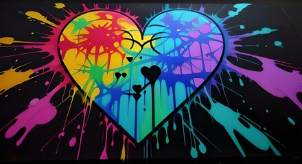 Obraz premium heart abstract background