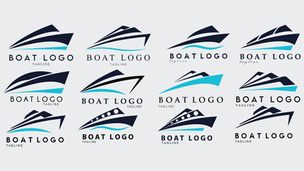 boat logo vector illustration design