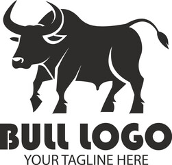 Bull set template vector logo