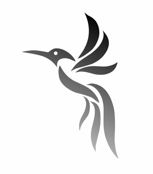 recommend clip art: illustration vector graphics of tribal art design hummingbird tattoo on a white background