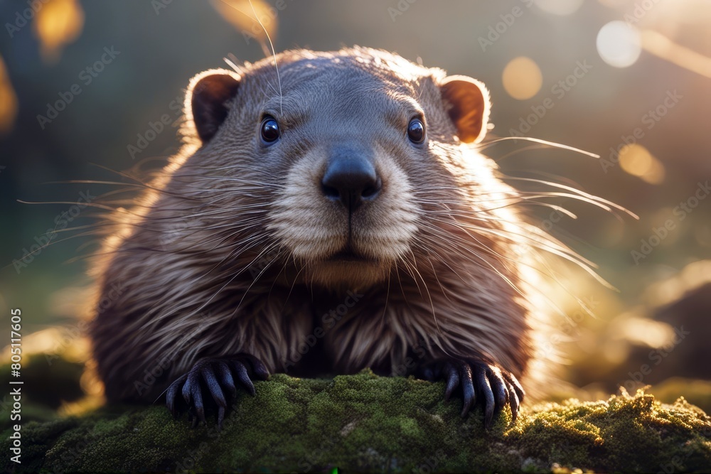 Wall mural 'beaver albertabeavernatureoutdoorsrodentwaterwildernesswildlife alberta nature outdoors rodent wate