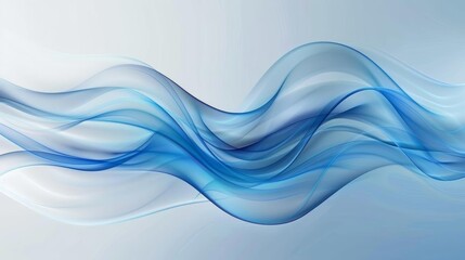 Obraz premium Blue and white abstract waves.