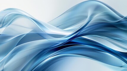 Blue and white abstract waves.