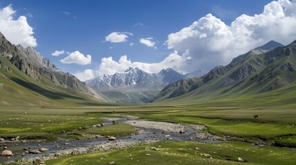 Obraz premium Landscape, Kyrgyz mountains