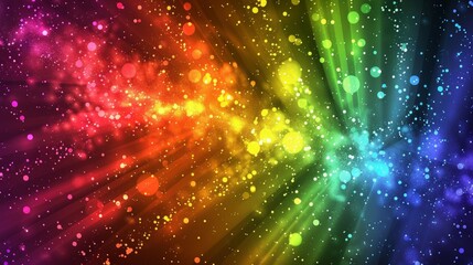 fireworks background in rainbow colors
